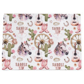 Schnallen Sie das Cowgirl Pink Western Geschenktas Große Geschenktüte (Vorderseite)