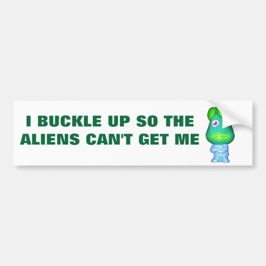 Schnallen Sie sich auf, verprügeln Sie nicht! Autoaufkleber (Vorne)