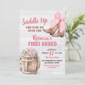 Schnallen Sie sich die Stiefel des Cowgirl-Stiefel Einladung (Stehend Vorderseite)