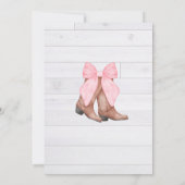 Schnallen Sie sich die Stiefel des Cowgirl-Stiefel Einladung (Rückseite)