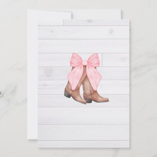 Schnallen Sie sich die Stiefel des Cowgirl-Stiefel Einladung (Rückseite)