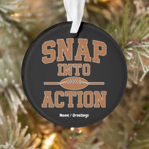 Schnapp in Aktion Retro-Football-Spieltag-Design Ornament