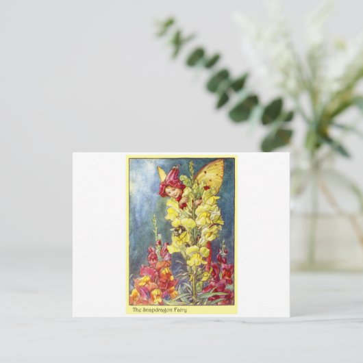 Schnappdrache Postkarte (Stehend Vorderseite)