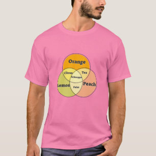 Schnapps Orange Lemon Peach vene Diagramm T-Shirt