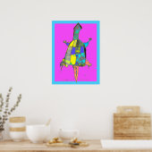 Schnappschildkröte Abstrakte Kunst Poster (Küche)
