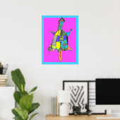 Schnappschildkröte Abstrakte Kunst Poster (Heimbüro)