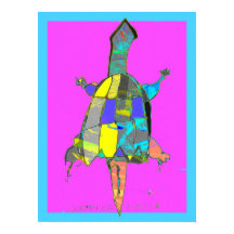 Schnappschildkröte Abstrakte Kunst Poster