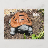 Schnappschildkröte, Hallo oder Ihr Text, Benutzerd Postkarte (Vorderseite)