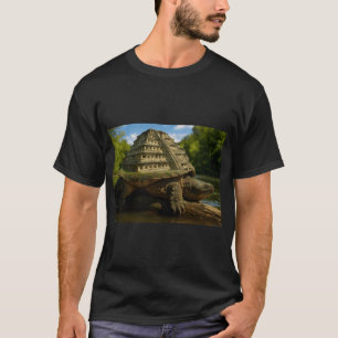Schnappschildkröte mit Pyramide der Nischen-Schale T-Shirt
