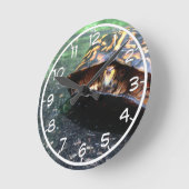 Schnappschildkröte Runde Wanduhr (Winkel)