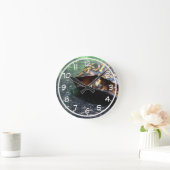 Schnappschildkröte Runde Wanduhr (Zuhause)