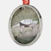 Schnappschildkröte Silbernes Ornament (Links)