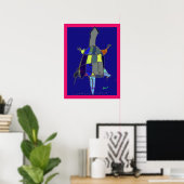Schnappschildkröten-Kunstposter 18 x 24 Poster (Heimbüro)