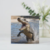 Schnappschnecken: Krokodile, die die Geburtstagska Karte (Stehend Vorderseite)