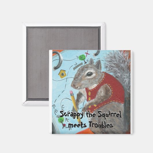Schnappschuss das Eichhörnchenmagnet Magnet (Vorderseite/Rückseite)