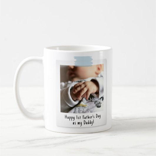 Schnappschuss-Foto für den ersten Vater Kaffeetasse (Links)
