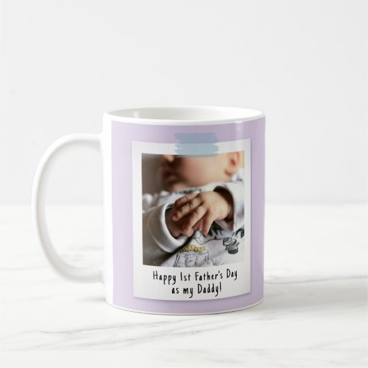 Schnappschuss-Foto für den ersten Vater Kaffeetasse (Links)
