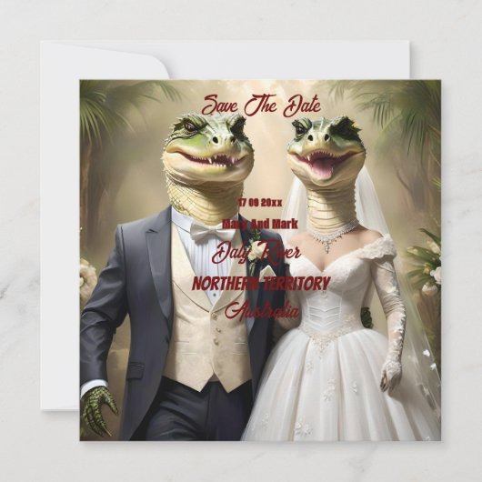 "Schnappschuss Liebe: Eine krokodilische Hochzeits (Vorderseite)