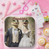 "Schnappschuss Liebe: Eine krokodilische Hochzeits Pappteller (Party)