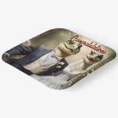 "Schnappschuss Liebe: Eine krokodilische Hochzeits Pappteller (Gewinkelt)