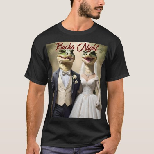 "Schnappschuss Liebe: Eine krokodilische Hochzeits T-Shirt (Vorderseite)