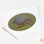 Schnappschuss Terrapin-lover Geschenk Ovaler Aufkleber (Umschlag)
