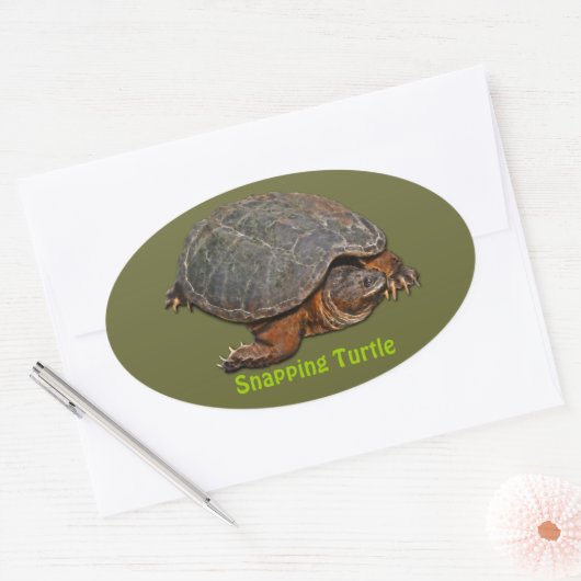 Schnappschuss Terrapin-lover Geschenk Ovaler Aufkleber (Umschlag)