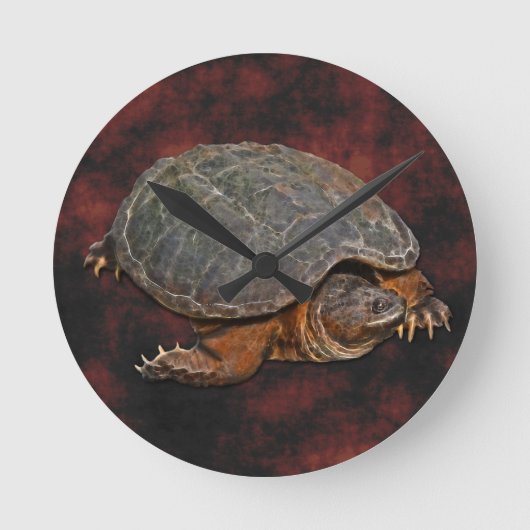 Schnappschuss Terrapin-lover Geschenk Runde Wanduhr (Vorderseite)