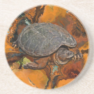 Schnappschuss Terrapin-lover Geschenk Sandstein Untersetzer
