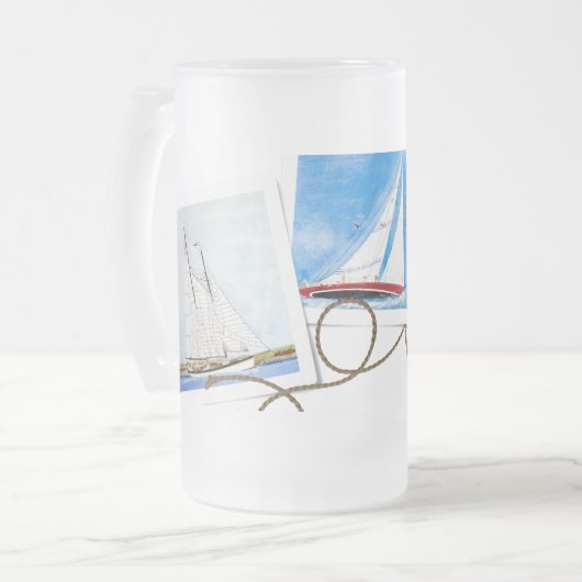 Schnappschüsse segeln mattglas bierglas (Vorderseite Links)