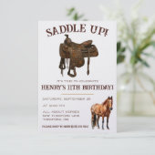 Schnappt euch! Cowboy, Western Pferde zum Geburtst Einladung (Stehend Vorderseite)