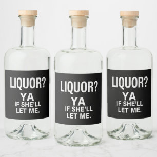 Schnaps Ja Wenn Sie Mich Lässt Lustig Alkoholflaschenetikett