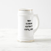 SCHNÄPSE+CHARISMA 2+2 STRENGTH-2 INTELLEGENCE BIERGLAS (VorderseiteRechts)