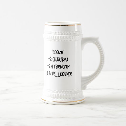 SCHNÄPSE+CHARISMA 2+2 STRENGTH-2 INTELLEGENCE BIERGLAS (Rechts)