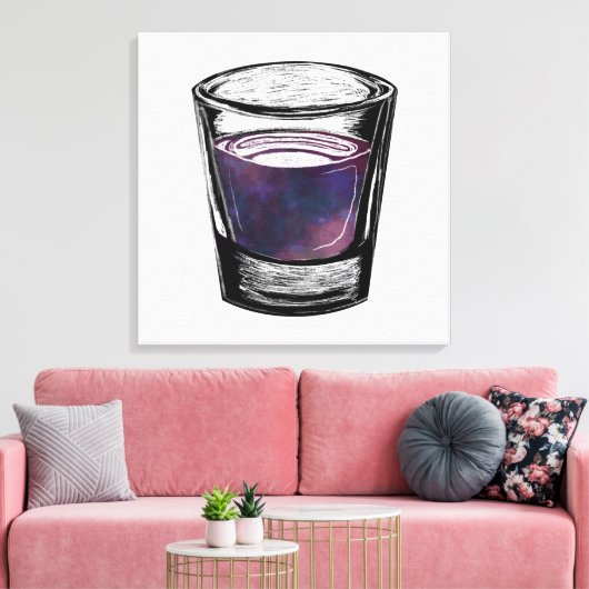Schnapsglas Leinwanddruck (Insitu (Wohnzimmer))