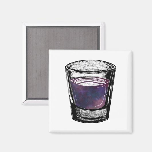 Schnapsglas Magnet (Vorderseite/Rückseite)