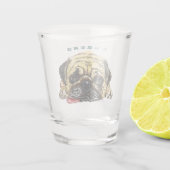 Schnapsglas mit Mops-Hund - Prost (Rückseite)