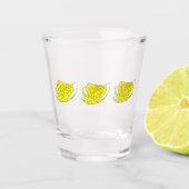 Schnapsglas mit Spaßzitronen-Scheibeentwurf (Vorderseite)