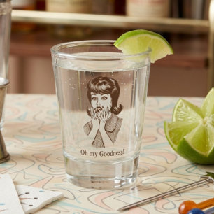 Schnapsglas Oh mein Gott Retro Vintage Lustig