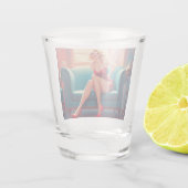 Schnapsglas Pin-Up Mädchen (Rückseite)
