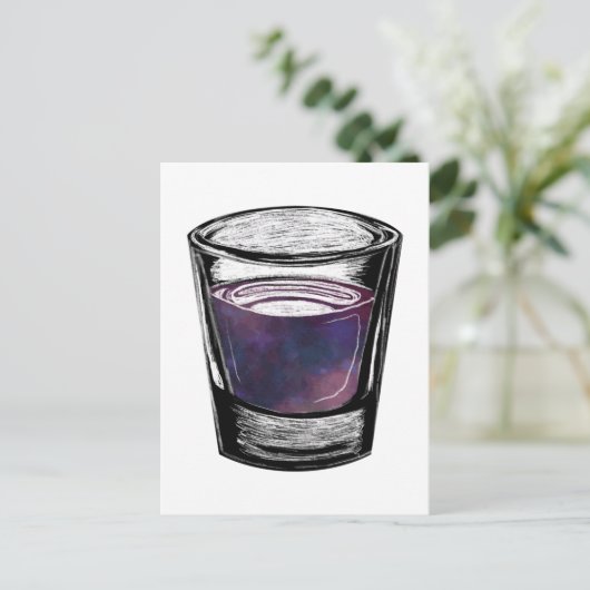 Schnapsglas Postkarte (Stehend Vorderseite)