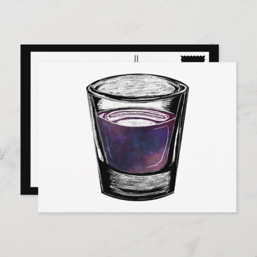 Schnapsglas Postkarte (Vorne/Hinten)
