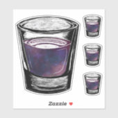 Schnapsgläser Aufkleber (Blatt)