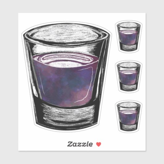 Schnapsgläser Aufkleber (Blatt)