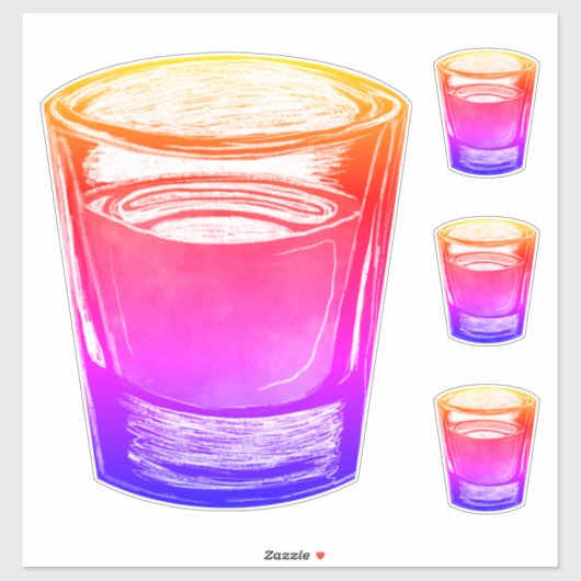 Schnapsgläser Aufkleber (Blatt)