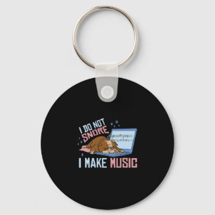 Schnarche nicht, ich mache Musik Bulldoge Schlaf N Schlüsselanhänger