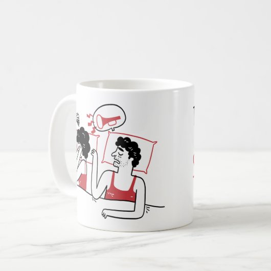 Schnarchen Loud Cheeky Romantic Funny Kaffeetasse (Vorderseite Links)