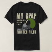 Schnarchen von CPAP als Pilot-Maske lustiges Gesch T-Shirt (Design vorne)