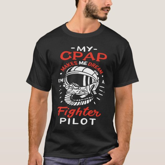 Schnarchen von CPAP als Pilot-Maske T-Shirt (Vorderseite)