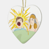 Schnarchender Ehemann Keramikornament (Links)